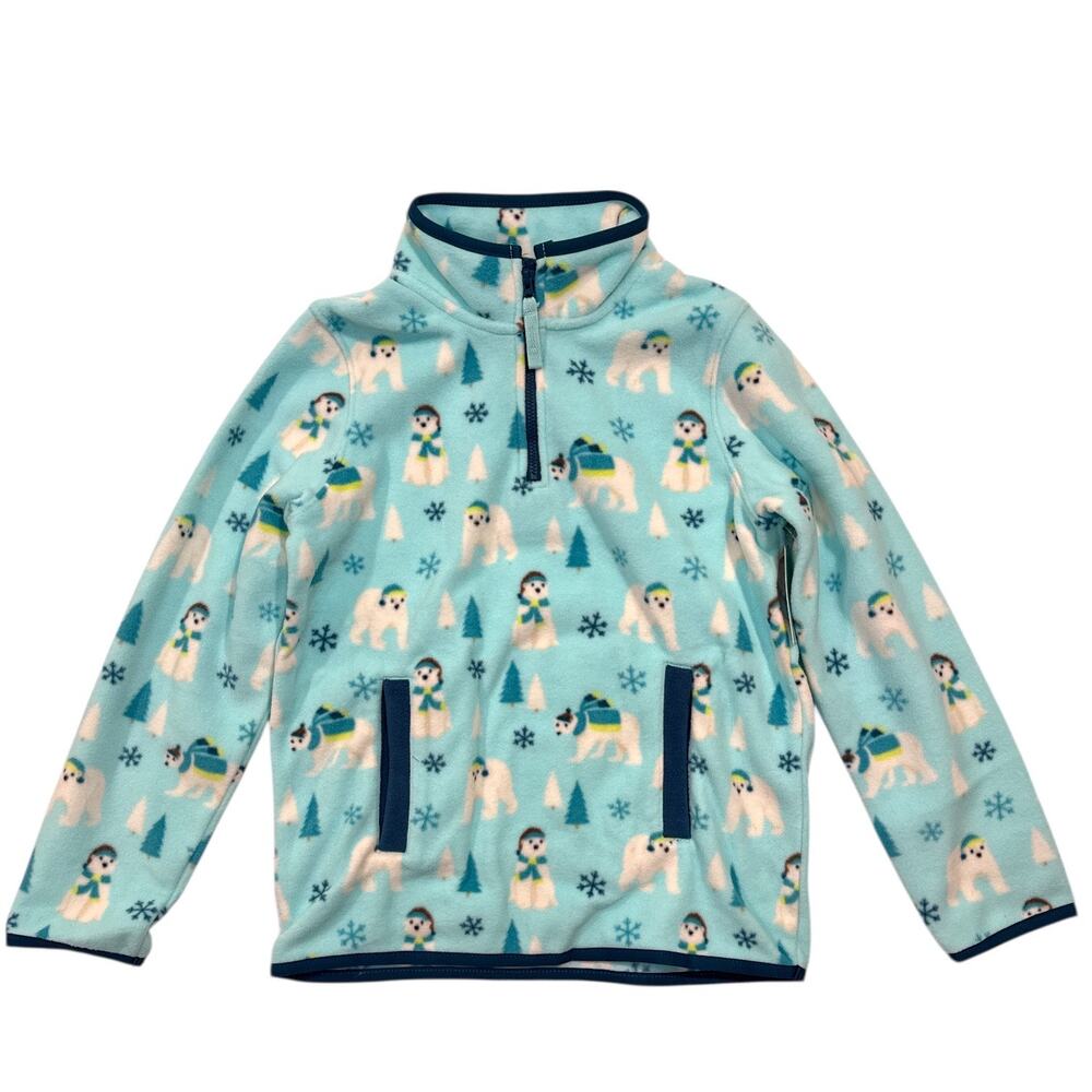 Gymboree Polar Bear Fleece Quarter Zip Pullover Kids Size 10 NWT Blue - Picture 7 of 7
